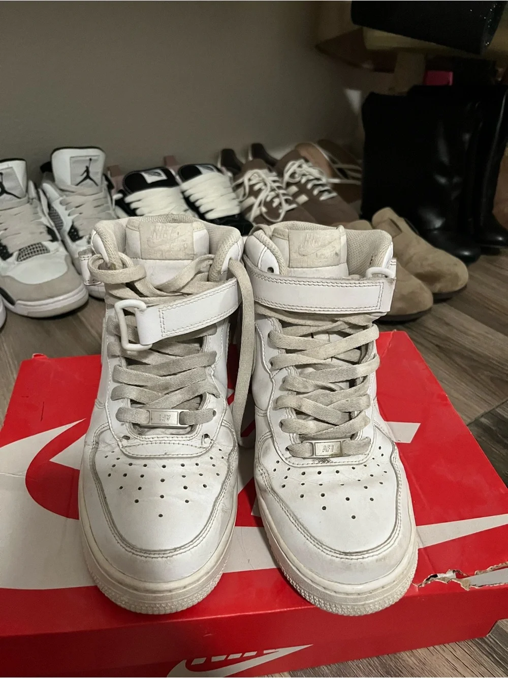 Nike Women’s White High-Top Sneakers with Strap